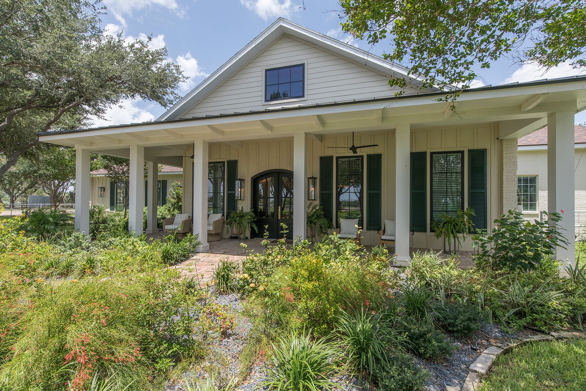 Modern farmhouse with covered porch